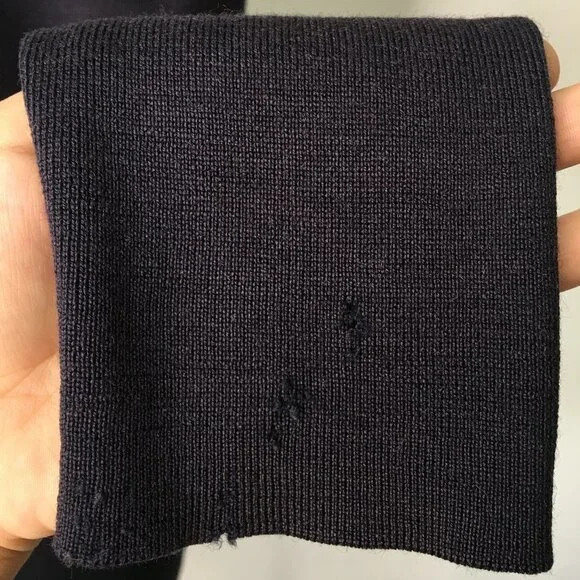 Saint James Women's V Neck Blue Black Long Sleeve Knit Shirt Size Medium - Picture 5 of 15